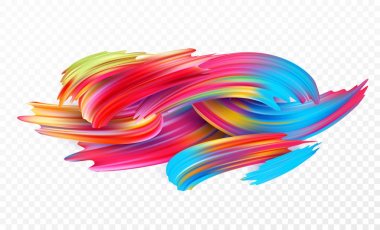 Renk brushstroke yağ veya akrilik boya tasarım öğesi için sunumlar, el ilanları, broşürler, kartpostallar ve posterler. Vektör çizim