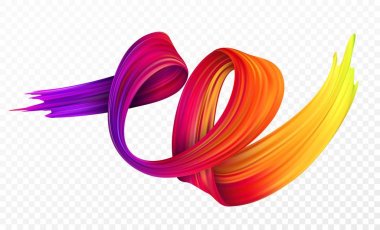Renk brushstroke yağ veya akrilik boya tasarım öğesi için sunumlar, el ilanları, broşürler, kartpostallar ve posterler. Vektör çizim