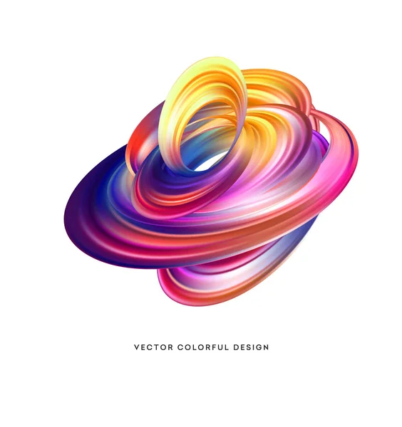 3d diseño de fluido colorido abstracto. Ilustración vectorial — Vector de stock