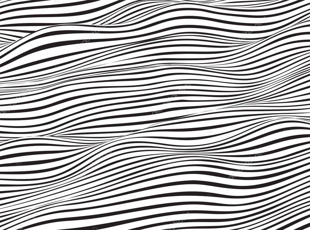 Black Strips line Abstract Background. Vector illustration