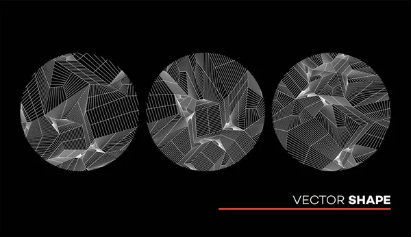 Koule s mřížkami. Globální digitální spojení. Návrh na abstraktní 3D mřížku drátový model. Molekulární mřížka. Futuristická struktura spojení — Stockový vektor