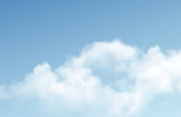 Átlátszó, különböző felhők elszigetelt kék háttérrel. Valódi átláthatósági hatás. Vektorillusztráció — Stock Vector