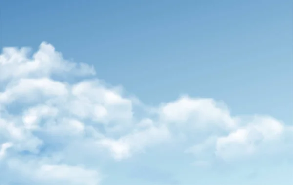 Nubes diferentes transparentes aisladas sobre fondo azul. Efecto de transparencia real. Ilustración vectorial — Archivo Imágenes Vectoriales