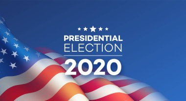 Amerika Başkanlık Seçimleri 2020 arka plan tasarımı. Vektör illüstrasyonu