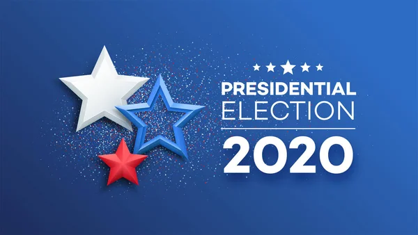 Elección Presidencial Americana 2020 diseño de antecedentes. Ilustración vectorial — Vector de stock