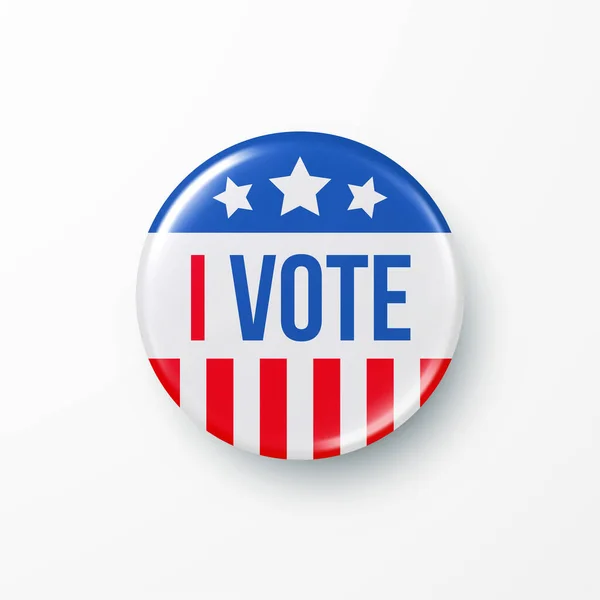 Voto 2020 United States of America Presidential Election Button Design. Ilustración vectorial — Vector de stock