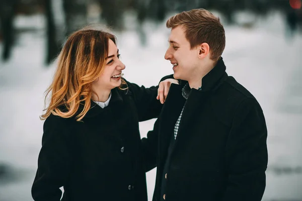 Winter LoveStory in Valentines day — Stok Foto