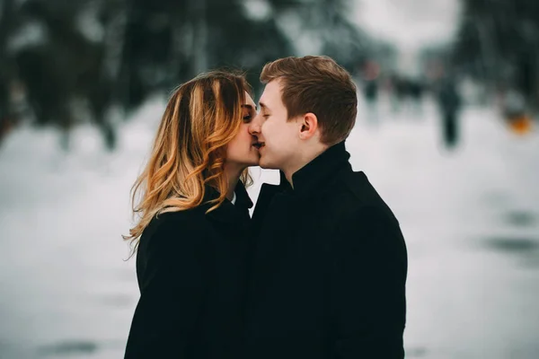 Lovestory Zima w Walentynki — Zdjęcie stockowe