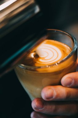 Latte sanat kahve Kupası - vintage etkisi