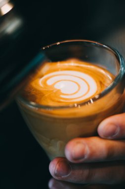 Latte sanat kahve Kupası - vintage etkisi