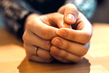 eller yakın çekim.