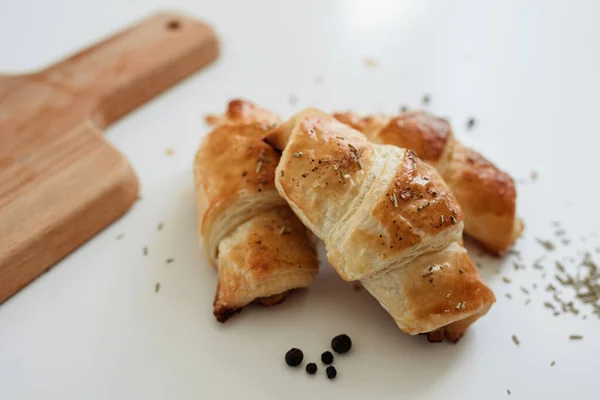 Homemade Croissants Table — Stock Photo, Image