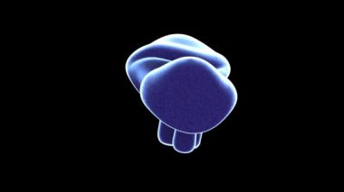 Mavi siyah beyaz jant mantarlı döner, bitmiş bir biraz psychedelic şekilde - sorunsuz döngü, yüksek çözünürlüklü video