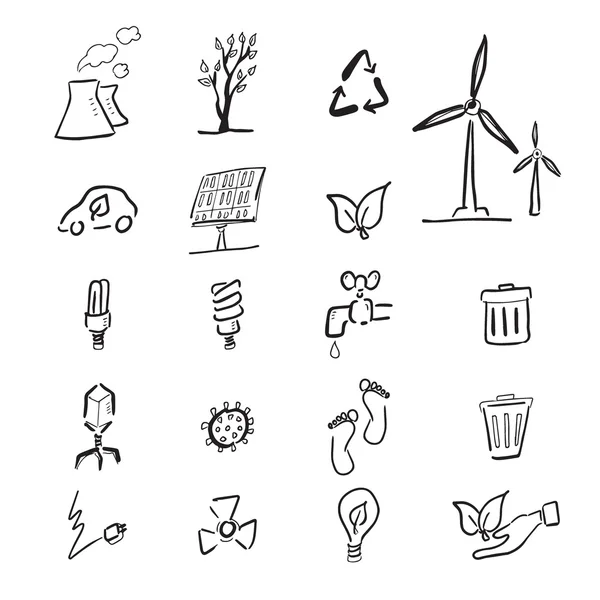 Desenho de desenhos animados sobre alterações climáticas — Vetor de Stock