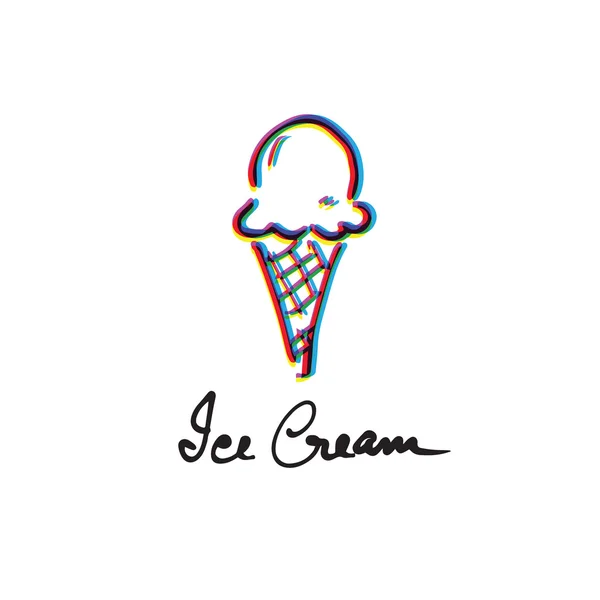 Icono de helado visión borrosa — Vector de stock