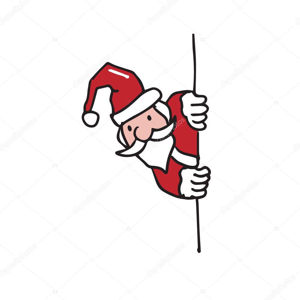Santa behind the wall cartoon drawing Stock Vector Image by ©tawesit@ #127115994 Santa behind the wall cartoon drawing Stock Vector Image by ©tawesit@ #127115994