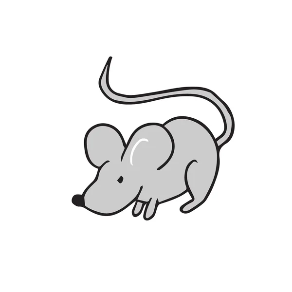 Muis staande alleen cartoon — Stockvector