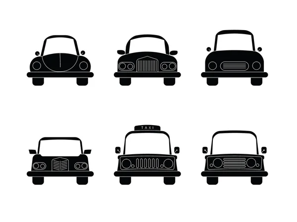 Cars sedan and compact icons — Stock Vector