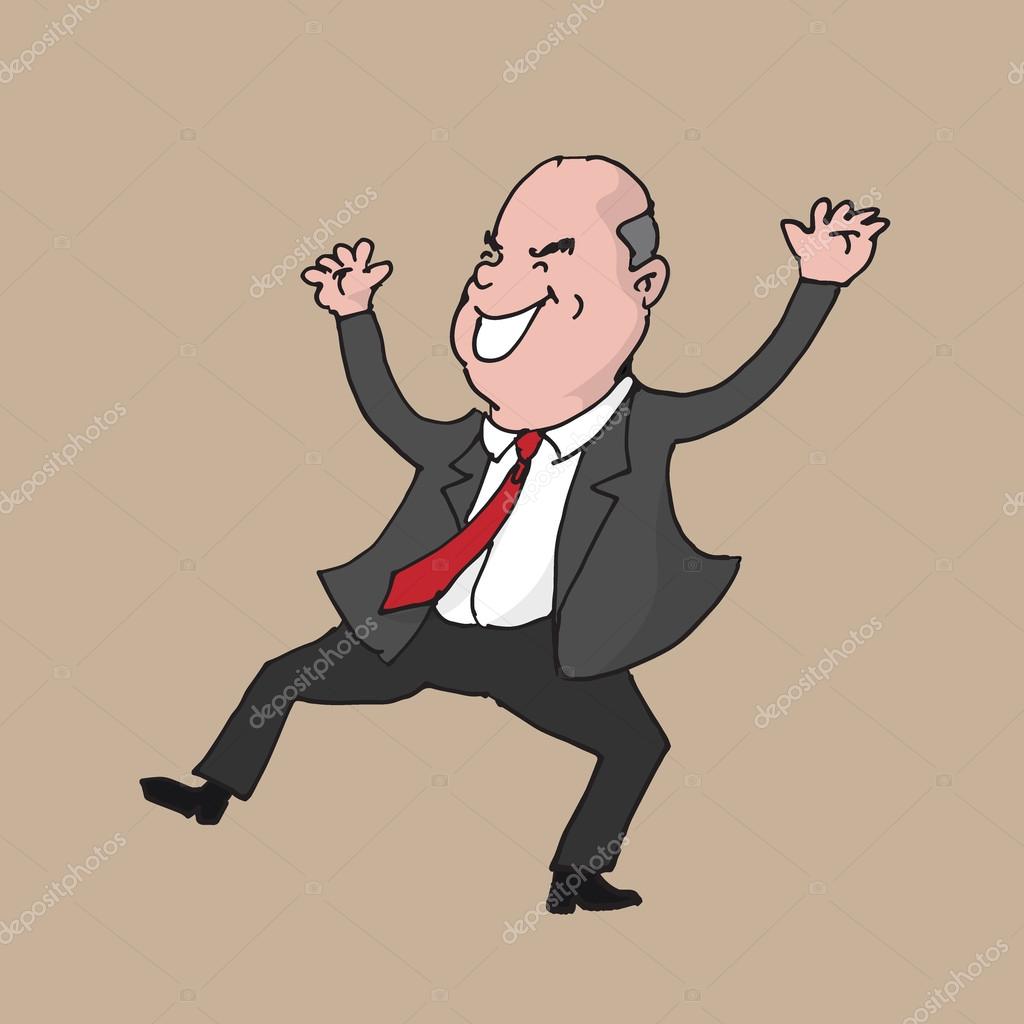 Happy businessman jumping cartoon drawing Stock Vector Image by  ©tawesit@ #127726284