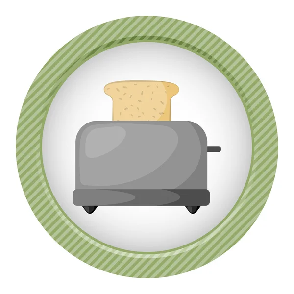 Bread toaster colorful icon — Stock Vector