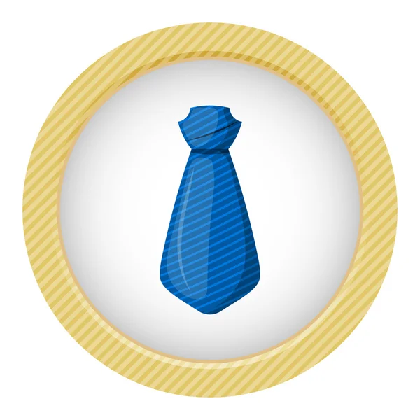 Ícone colorido gravata azul —  Vetores de Stock