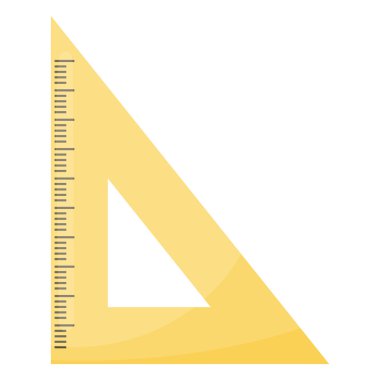 kural üçgen okul izole simgesini