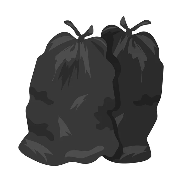 Vector illustration black bag with garbage isolated on white background.  Packages big black plastic bags with wastes, rubbish and litter. Stock  Vector by ©cobectbhax.gmail.com 219188326