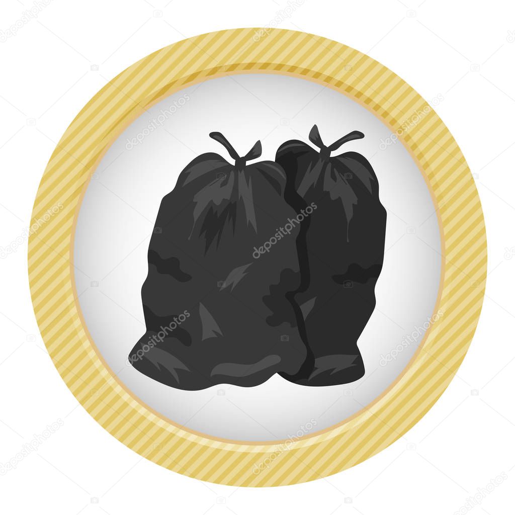 Garbage bags vector illustration