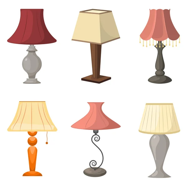 Ensemble de lampes de table — Image vectorielle