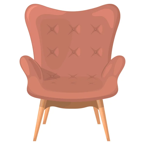 ベクトル赤い肘掛け椅子 — ストックベクタ