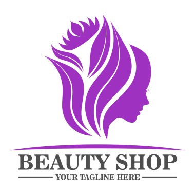Güzellik Salonu logo tasarım şablonu