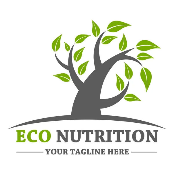 Modèle de conception de logo Eco food — Image vectorielle