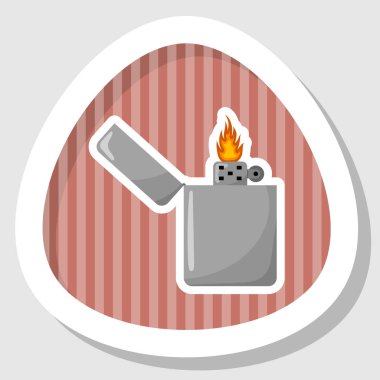 Gümüş benzin alev yanan ile hafif