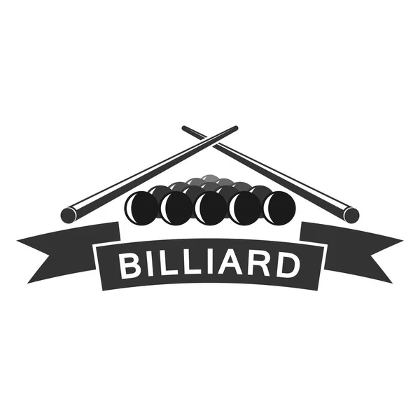 Diseño de plantilla de logotipo del club de billar — Vector de stock