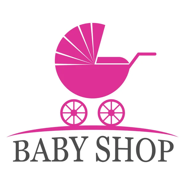 Baby shop logo tervezés — Stock Vector