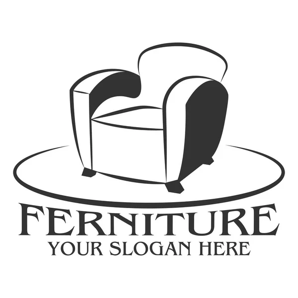 Ferniture 회사 로고 디자인 — 스톡 벡터