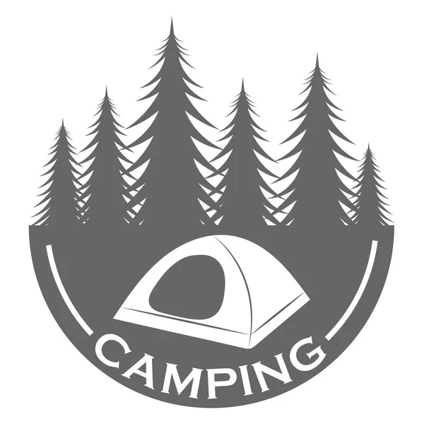 Modelo de design de logotipo de acampamento — Vetor de Stock