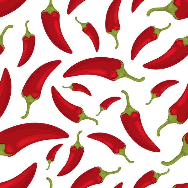 Chili naadloze patroon — Stockvector