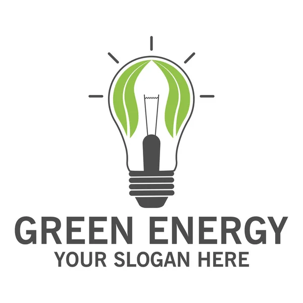 녹색 에너지 로고 — 스톡 벡터