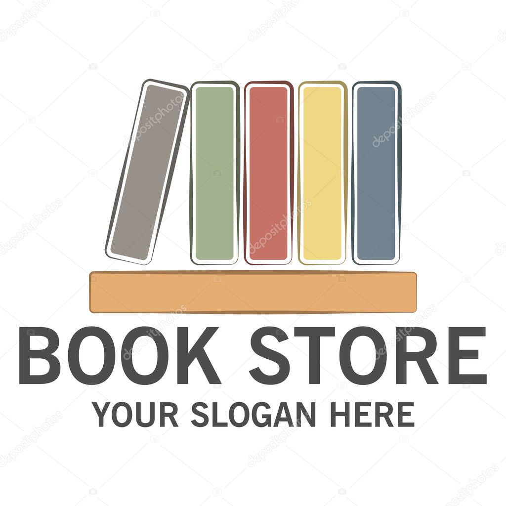 Book store logo design vector eps 10