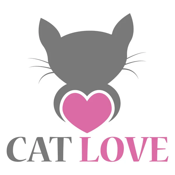 Diseño del logo Pet love — Vector de stock