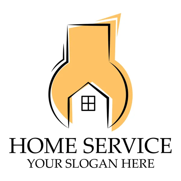 Шаблон логотипу домашньої служби — стоковий вектор
