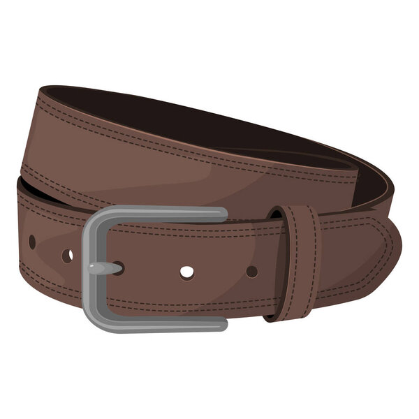 Leather belt vector illustration