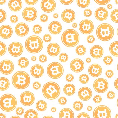 Bitcoin Dikişsiz desen vektör çizim