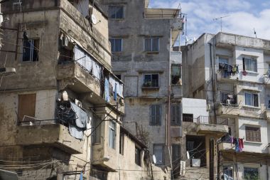Houses and balconies of Tripoli, Lebanon clipart