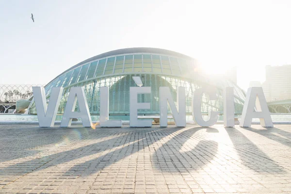 Valencia Spain February 2020 Hemispheric City Arts Sciences Designed Architects — Stok fotoğraf