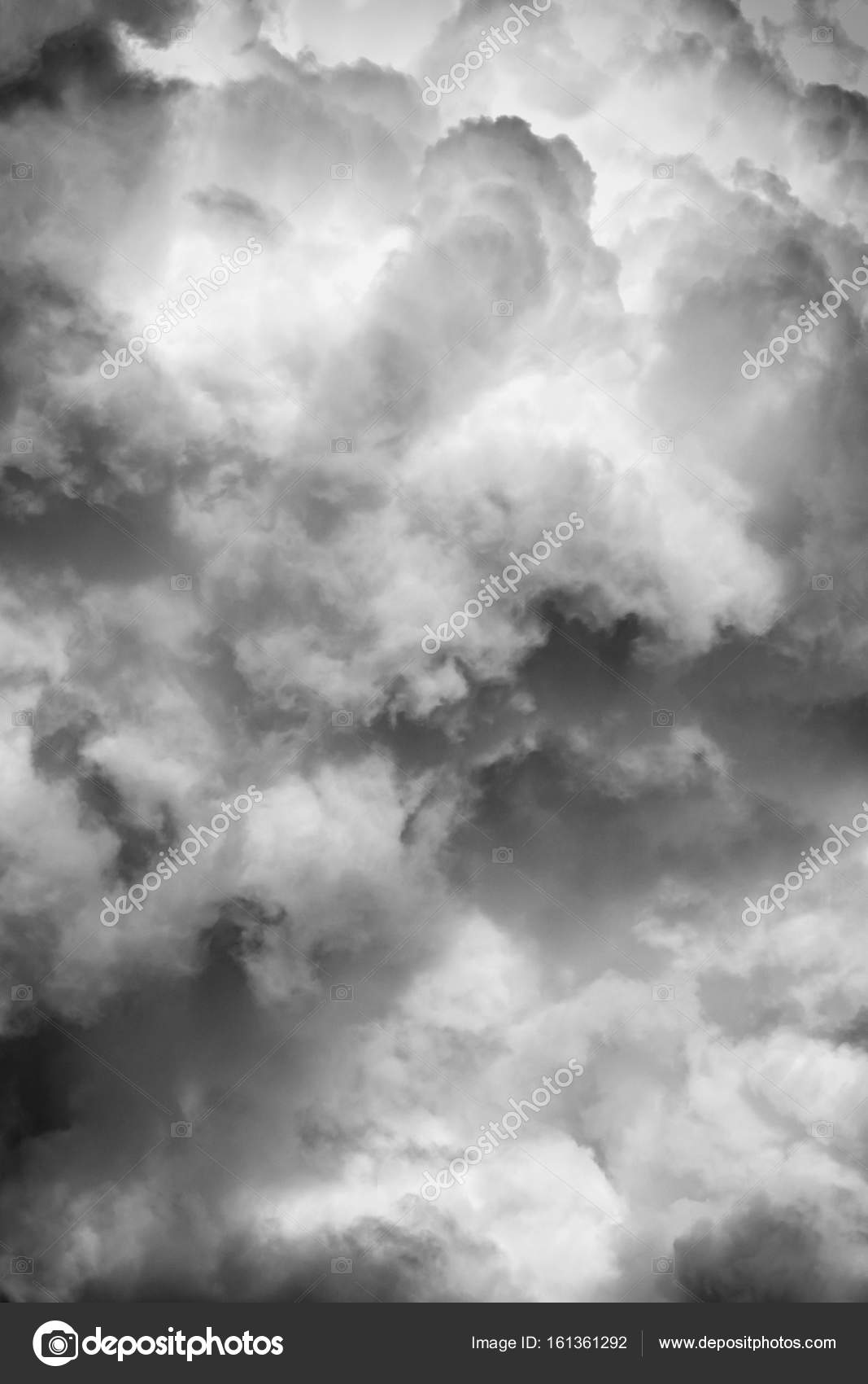 Black And White Clouds Texture On The Dark Sky Background Abstract