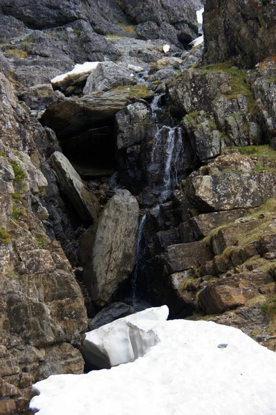 Water drop in the Aragonese Pyrenees, Ordesa Valley, Spain