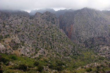 Mallorca adasındaki Tramuntana sıradağları