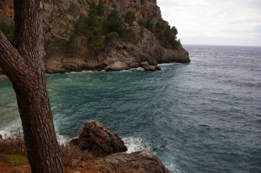 İspanya 'nın Mallorca adasındaki Cala Millor' ın kartpostalları.